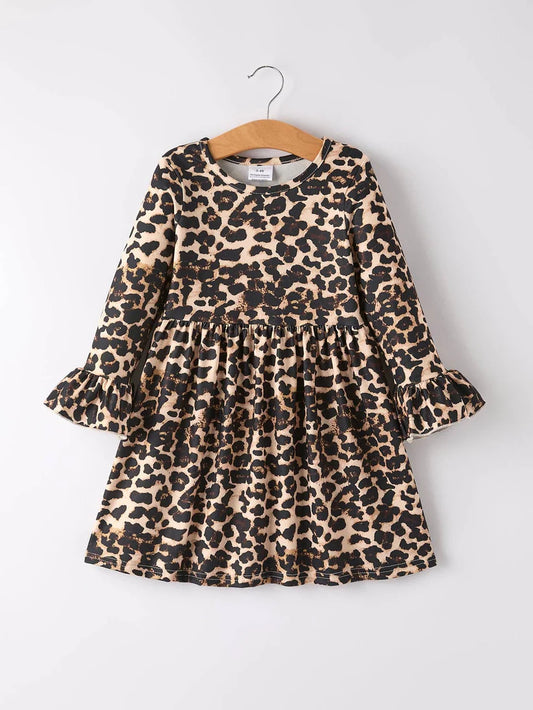 Leopard Print Girls' Dress