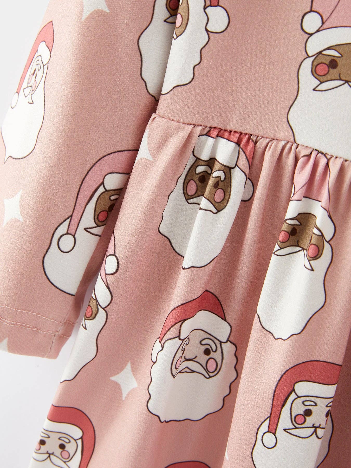 Girls Christmas Santa Print Dress (just the Santa dress)