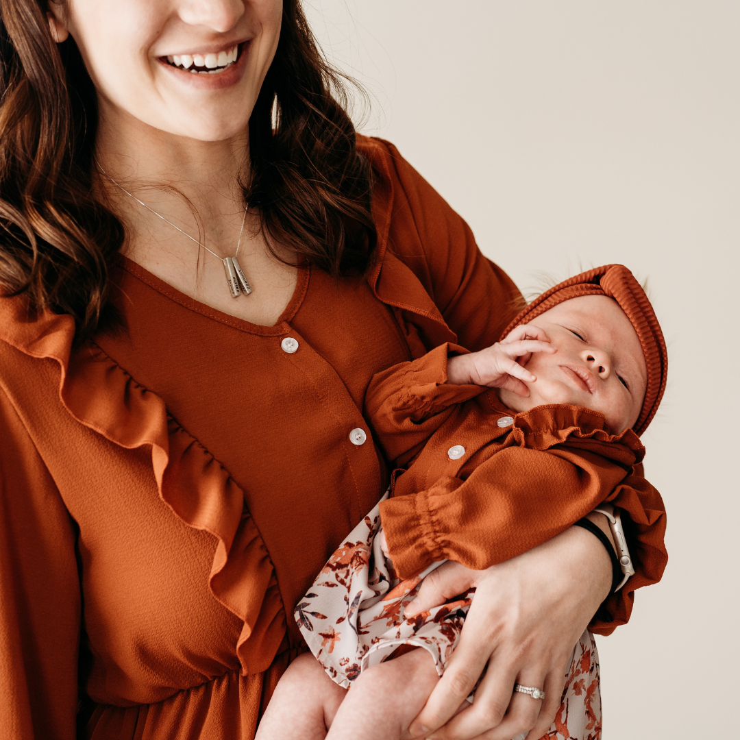 Infant Toffee Brown Midi Mommy & Me Dress