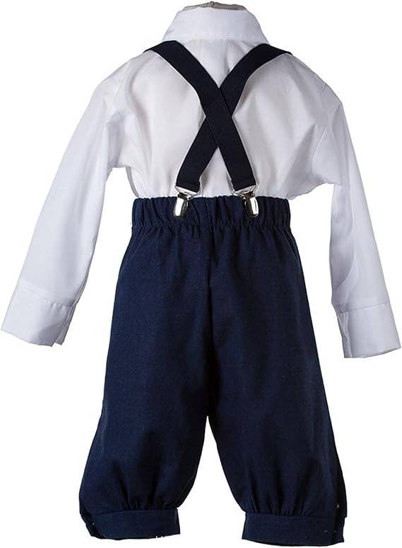 Little Boys poly cotton rayon linen suspender knickers