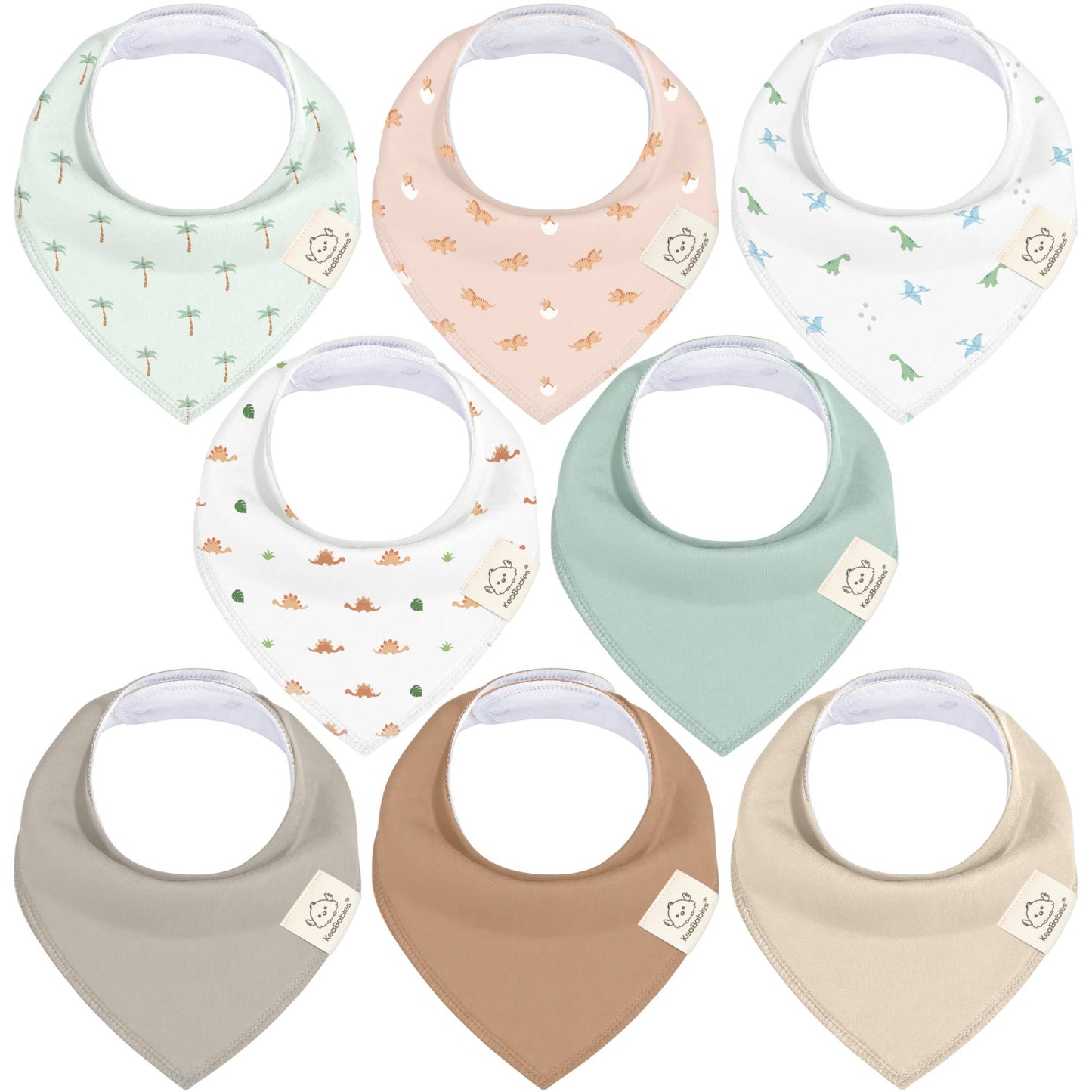 8-Pack Baby Bandana Bibs