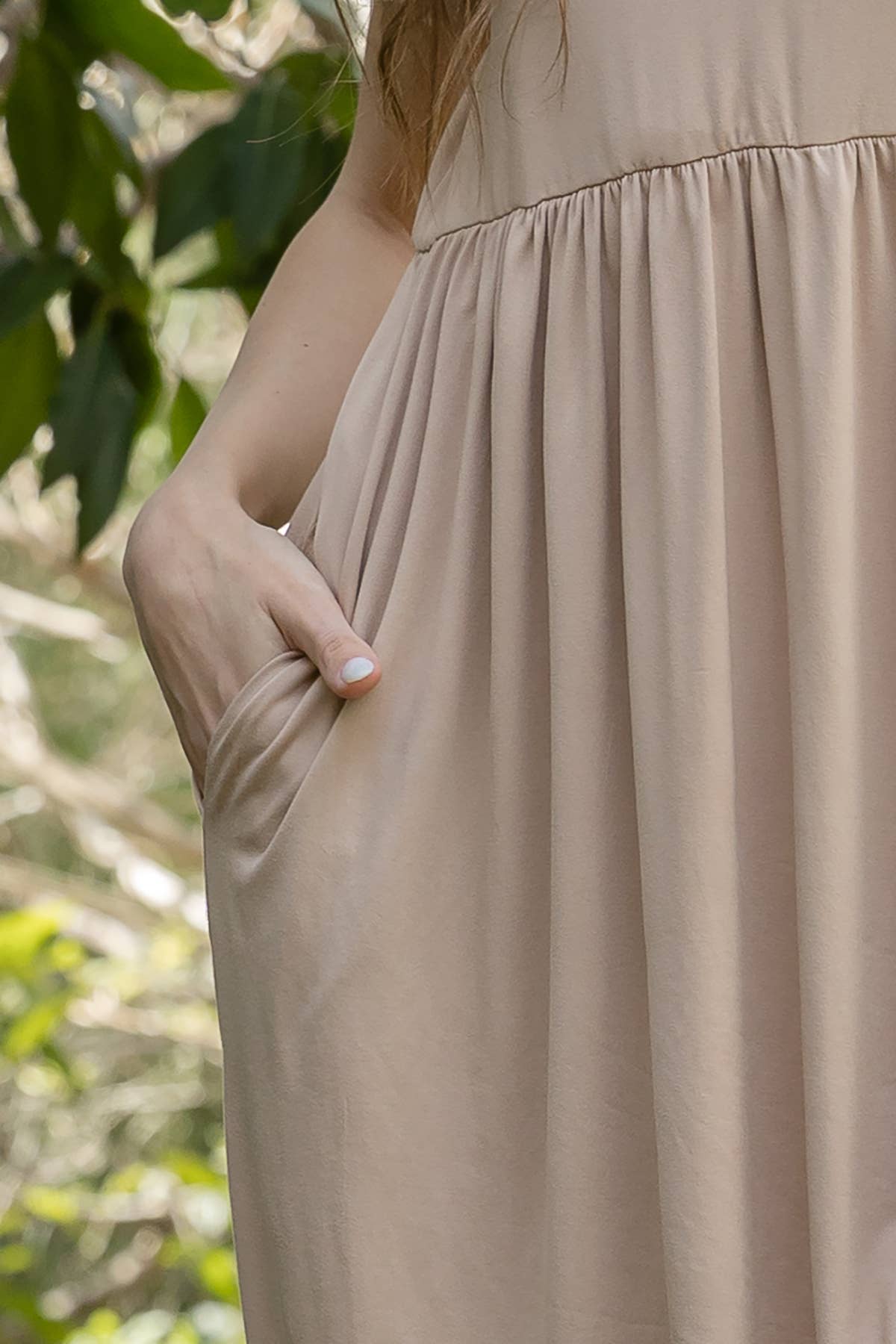 Short Sleeve Cinch Waist Solid Maxi Dress