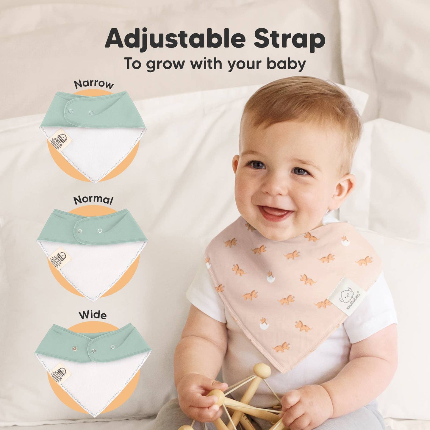 8-Pack Baby Bandana Bibs