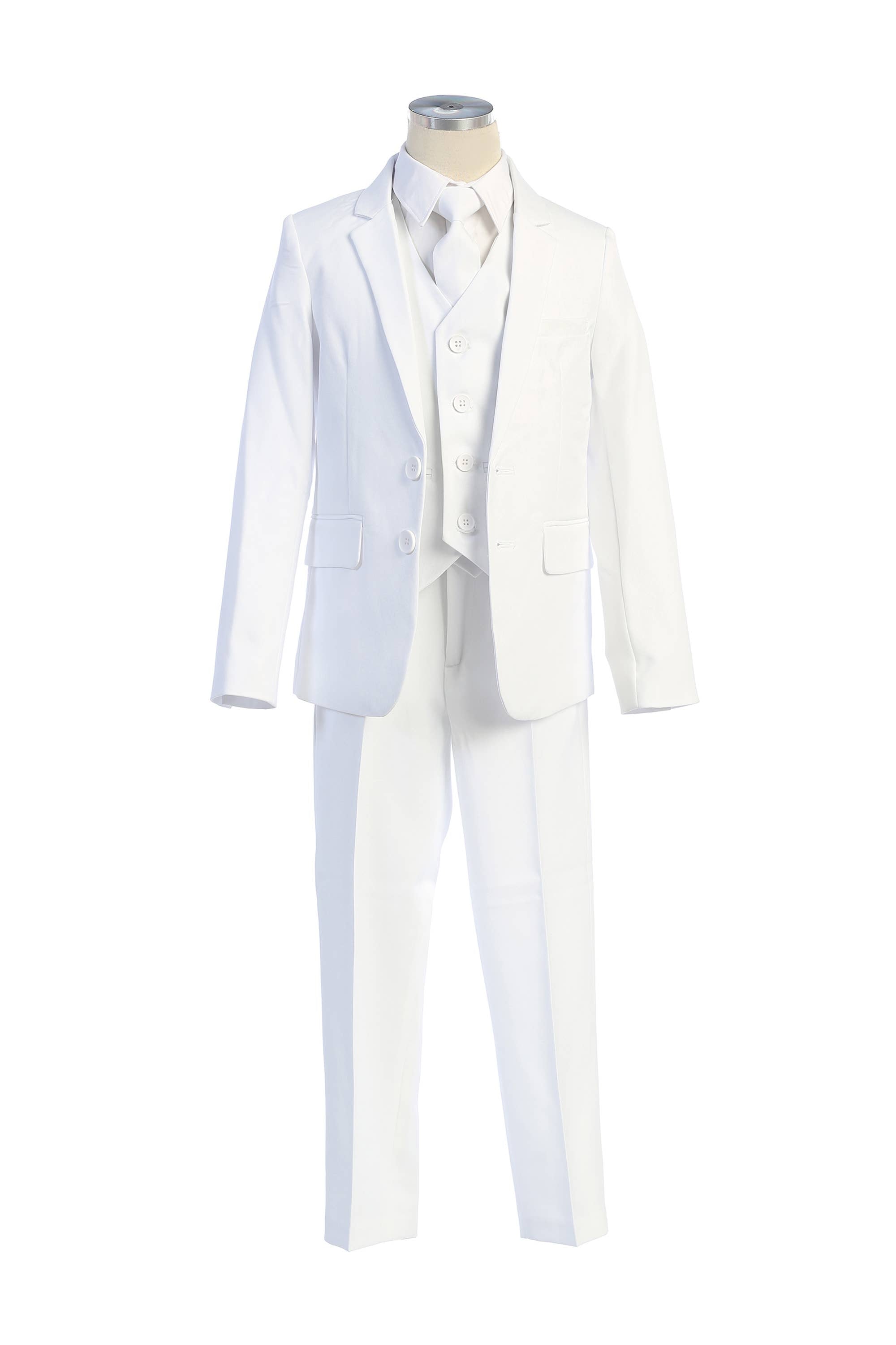Trajes Para Niños Elegantes Boys Suits Solid Slim Fit Tuxedo Black 3 Piece Set Size 4 5 For Kids Wedding Prom Ring Bearer Outfit Blue Tuxedo For Boys