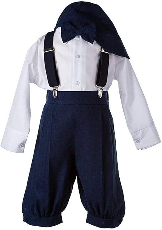 Little Boys poly cotton rayon linen suspender knickers