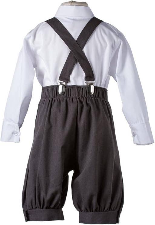 Little Boys poly cotton rayon linen suspender knickers